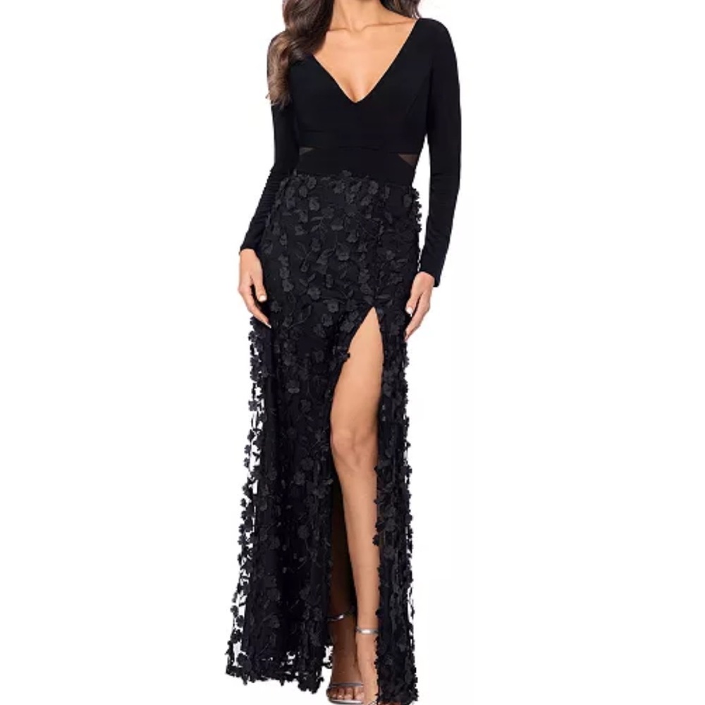 XSCAPE Elegant Black Evening Gown